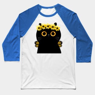 Black Eyed Susan Kitty Baseball T-Shirt